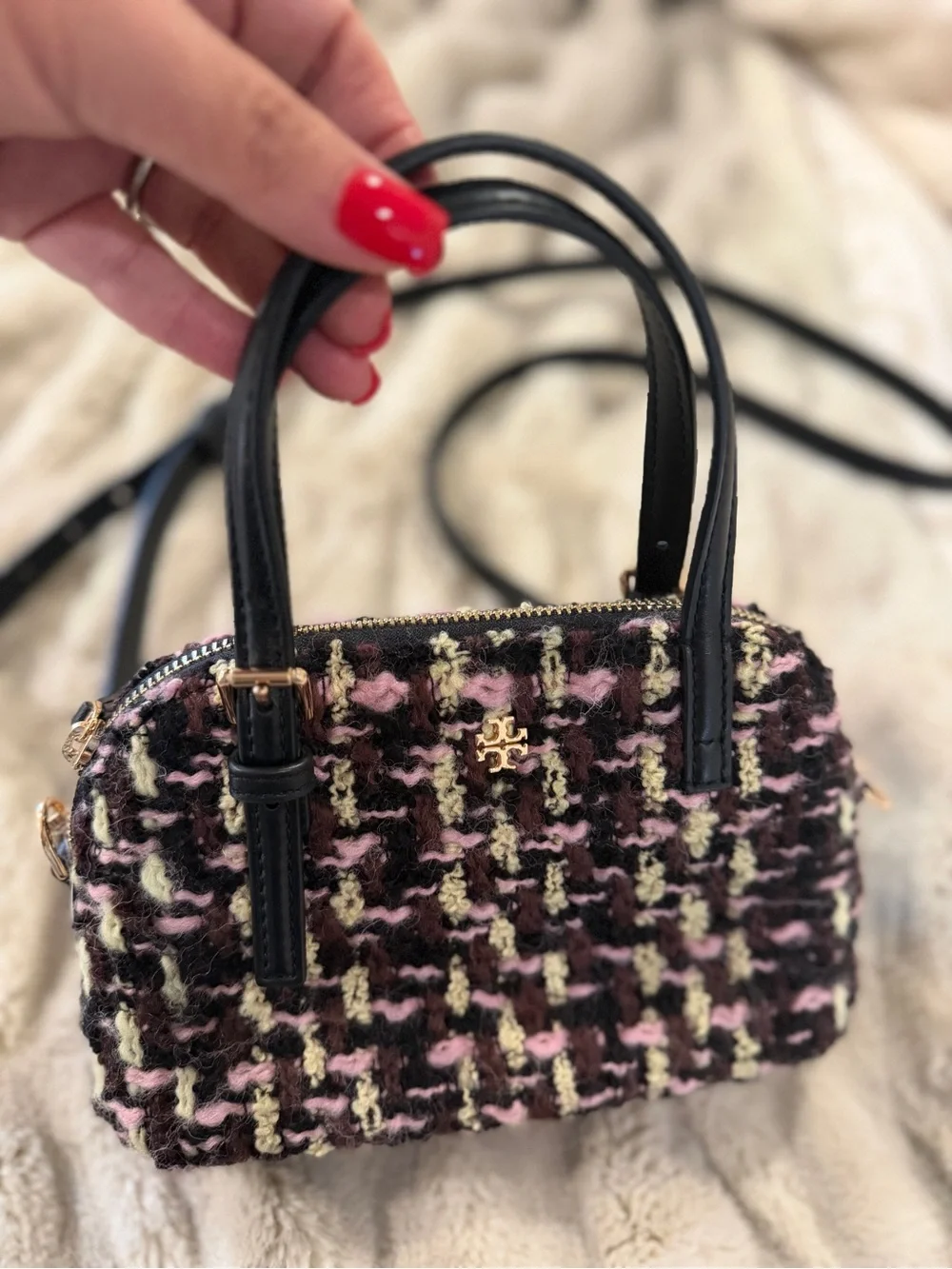 Tory Burch Emerson Tweed Mini Crossbody